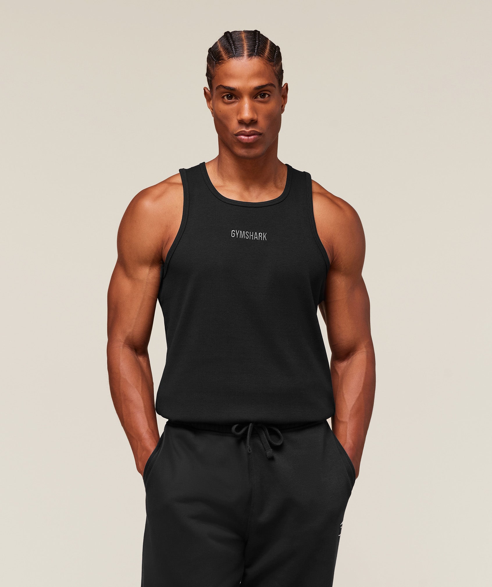 Gymshark Premium Ribbed Tank Black