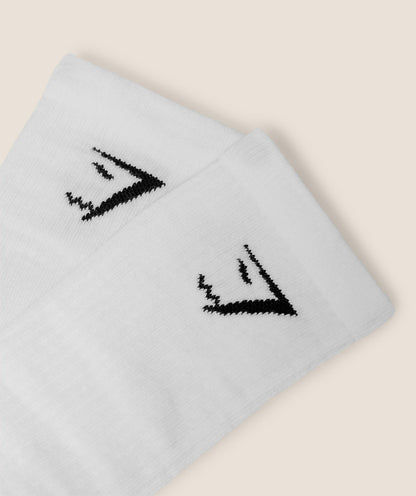 Women's Gymshark Gymrat Graphic Crew Socks 3Pk Gs White