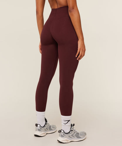Women's Gymshark Energise Seamless Leggings Rich Maroon