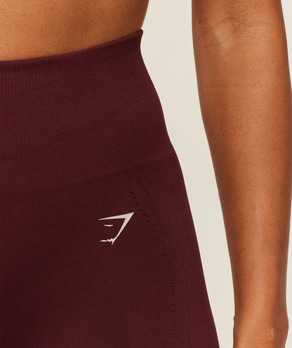 Women's Gymshark Energise Seamless Leggings Rich Maroon