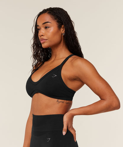 Women's Gymshark Energise Seamless Sports Bra Black