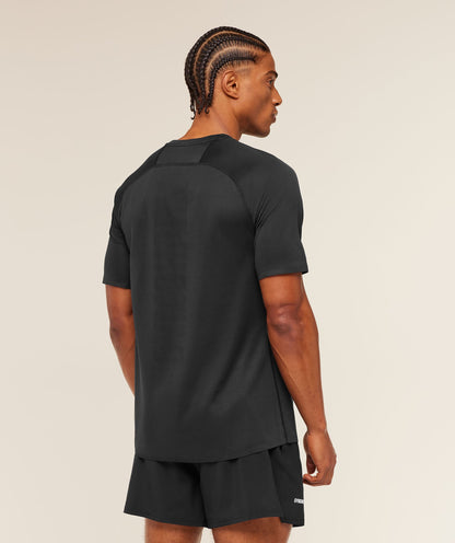 Gymshark Hybrid Engineered Jacquard T-Shirt Black