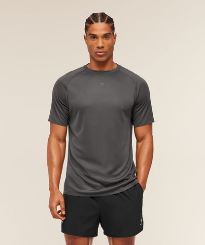 Gymshark Hybrid Engineered Jacquard T-Shirt Grey