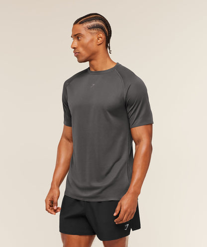 Gymshark Hybrid Engineered Jacquard T-Shirt Grey
