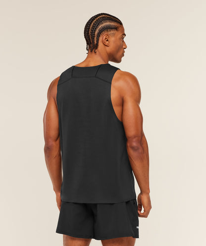 Gymshark Hybrid Engineered Jacquard Tank Black
