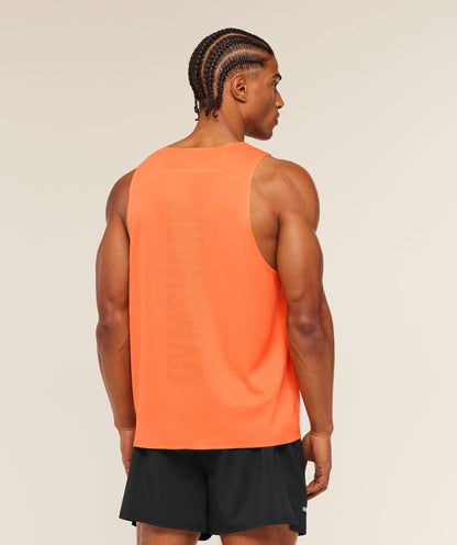 Gymshark Hybrid Engineered Jacquard Tank Dayglow Peach