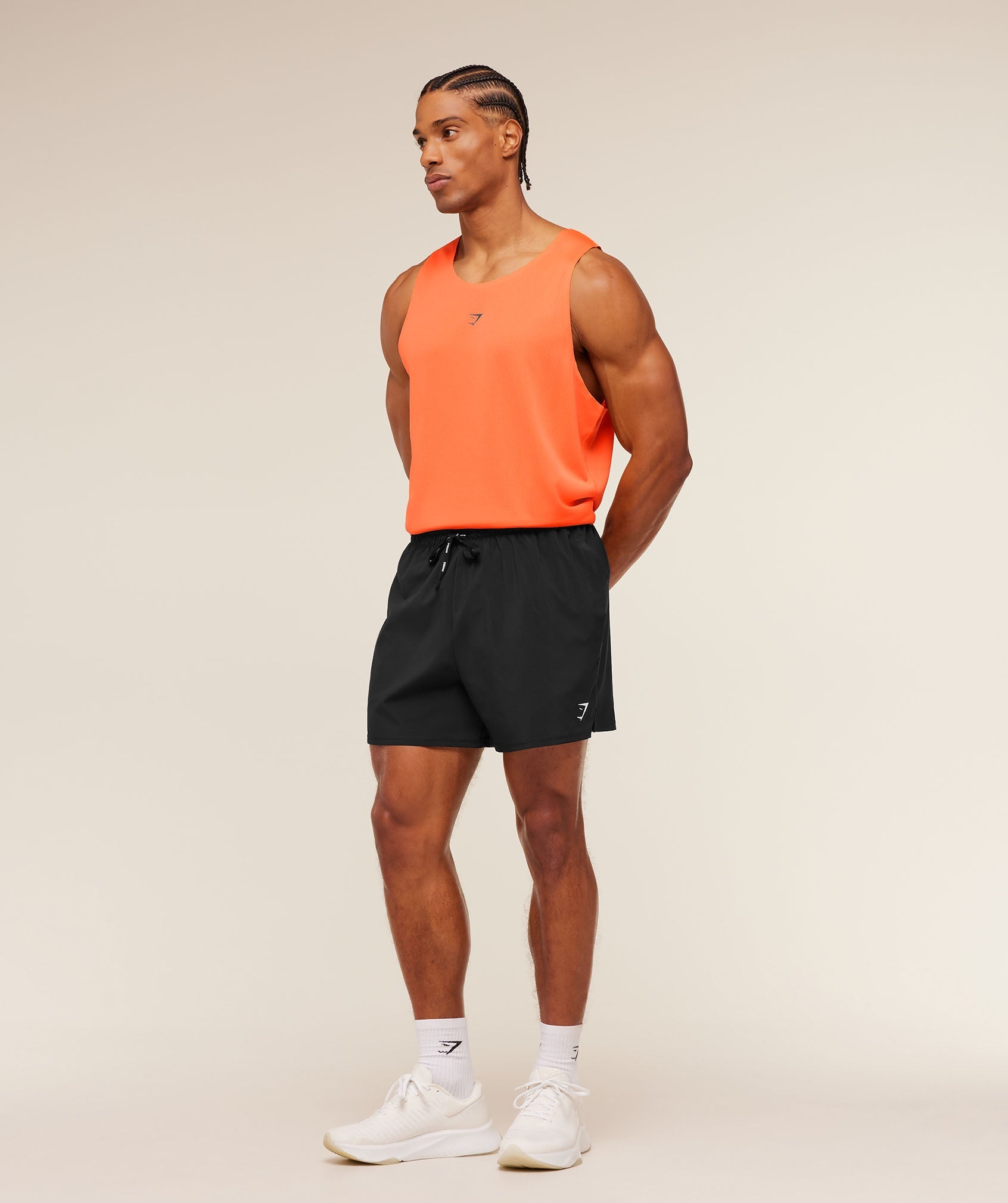 Gymshark Hybrid Engineered Jacquard Tank Dayglow Peach