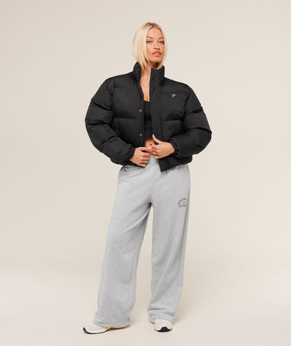 Women's Gymshark Puffer Jacket Black