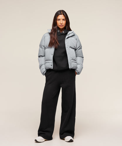 Women's Gymshark Puffer Jacket Denim Grey