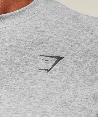 Gymshark Essential Oversized Long Sleeve T-Shirt Charcoal Core Marl
