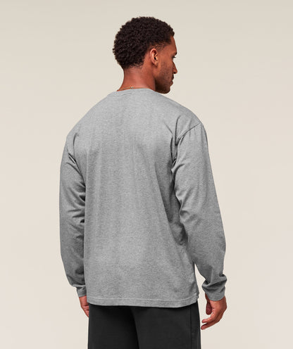 Gymshark Essential Oversized Long Sleeve T-Shirt Charcoal Core Marl