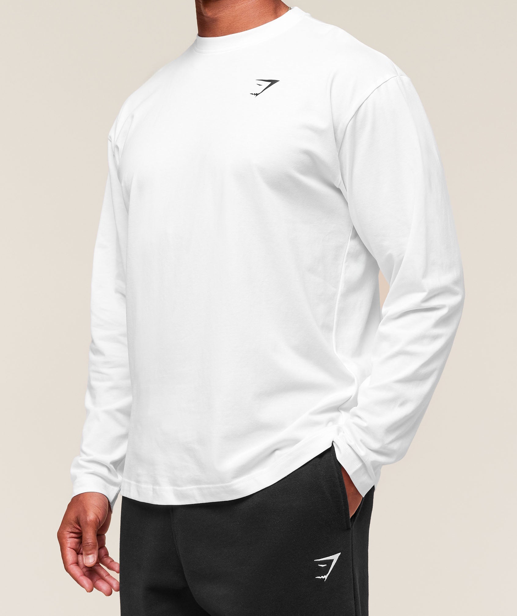 Gymshark Essential Oversized Long Sleeve T-Shirt White