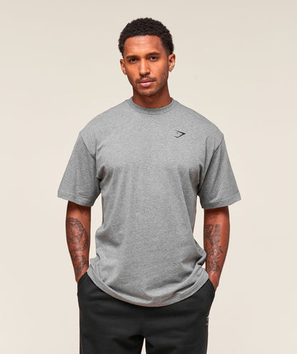 Gymshark Essential Oversized T-Shirt Charcoal Grey Marl