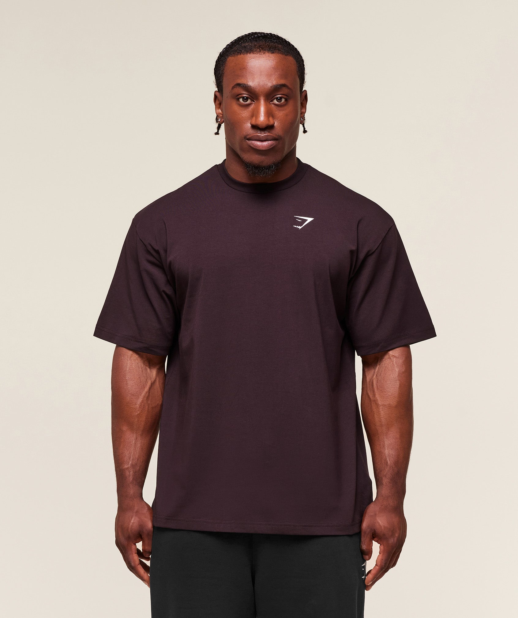 Gymshark Essential Oversized T-Shirt Plum Brown