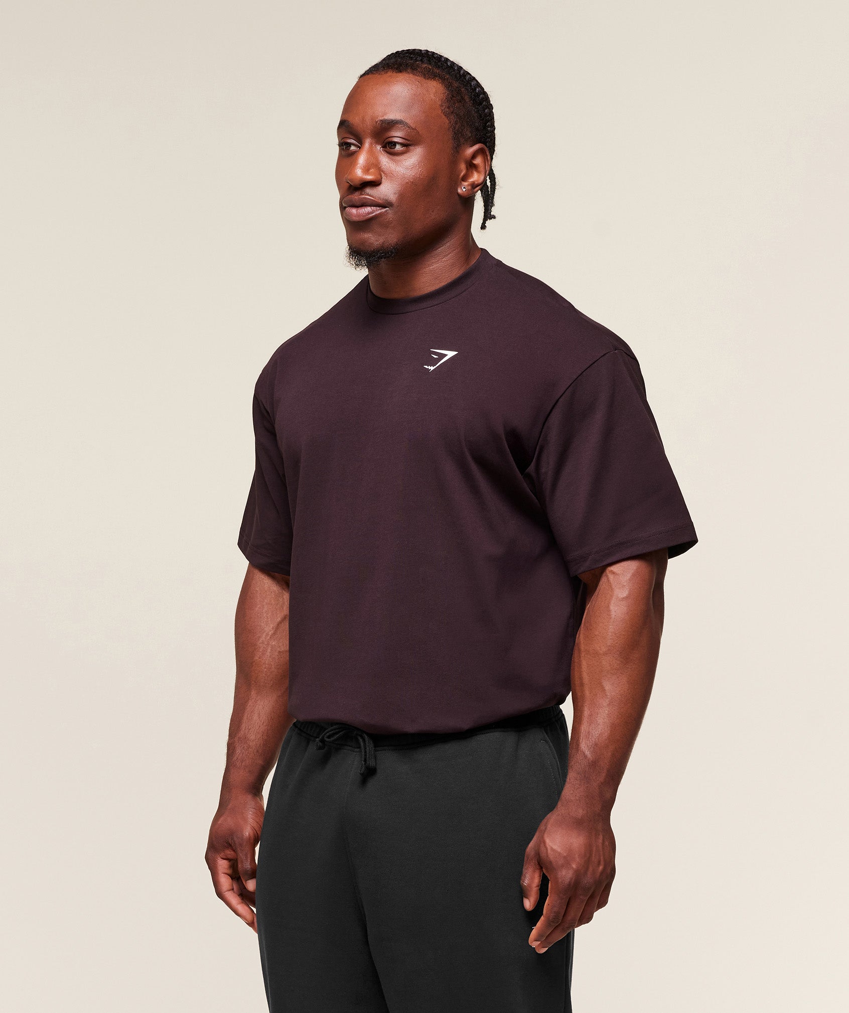 Gymshark Essential Oversized T-Shirt Plum Brown