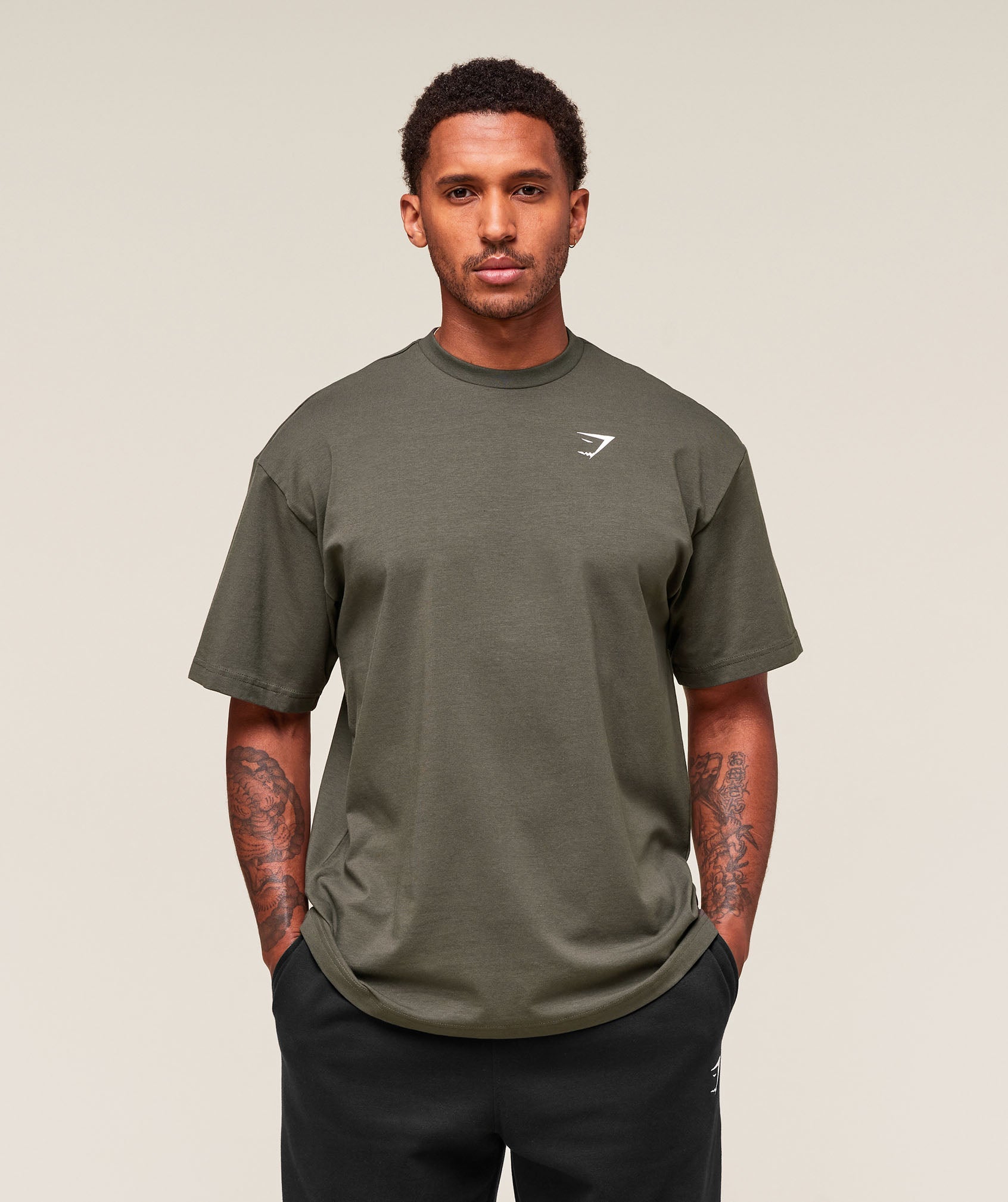 Gymshark Essential Oversized T-Shirt Strength Green