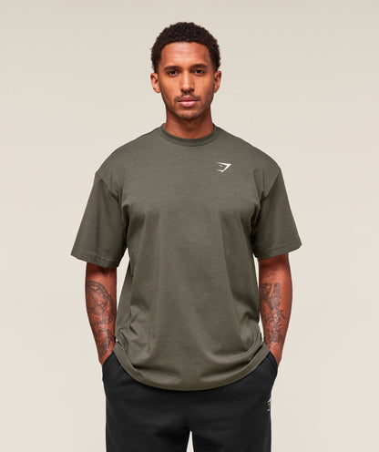 Gymshark Essential Oversized T-Shirt Strength Green