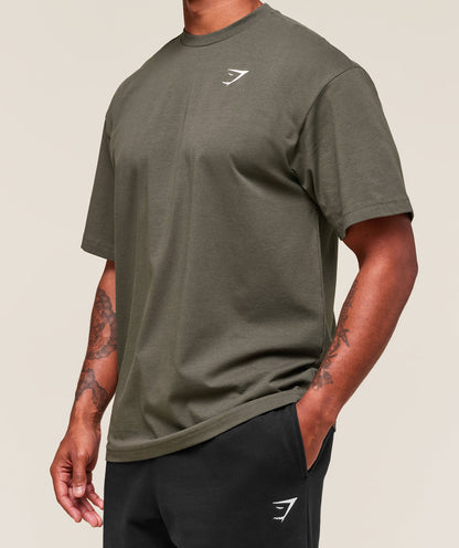 Gymshark Essential Oversized T-Shirt Strength Green