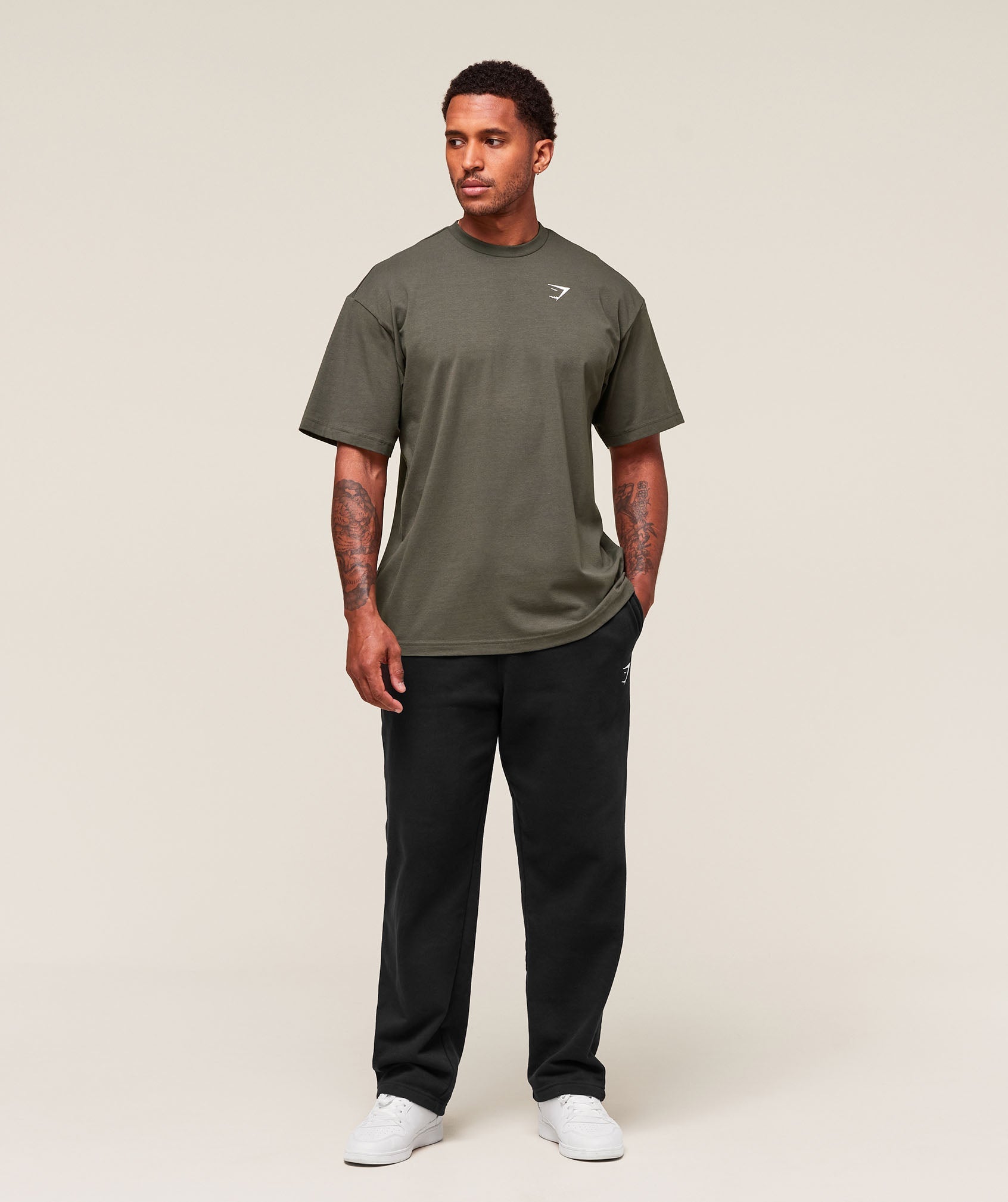 Gymshark Essential Oversized T-Shirt Strength Green