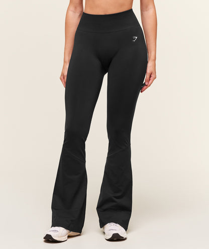 Women's Gymshark Everyday Seamless Flared Leggings Black