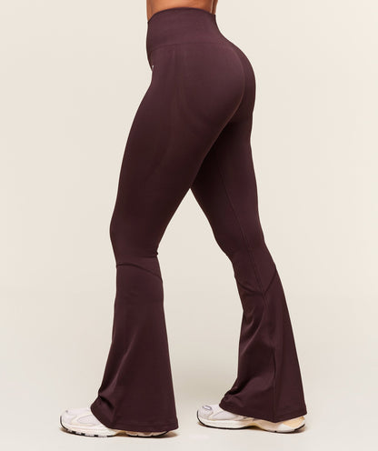 Women's Gymshark Everyday Seamless Flared Leggings Cherry Purple
