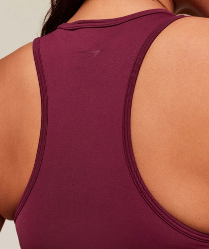 Women's Gymshark Everyday Seamless Graphic Crop Tank Strong Pink