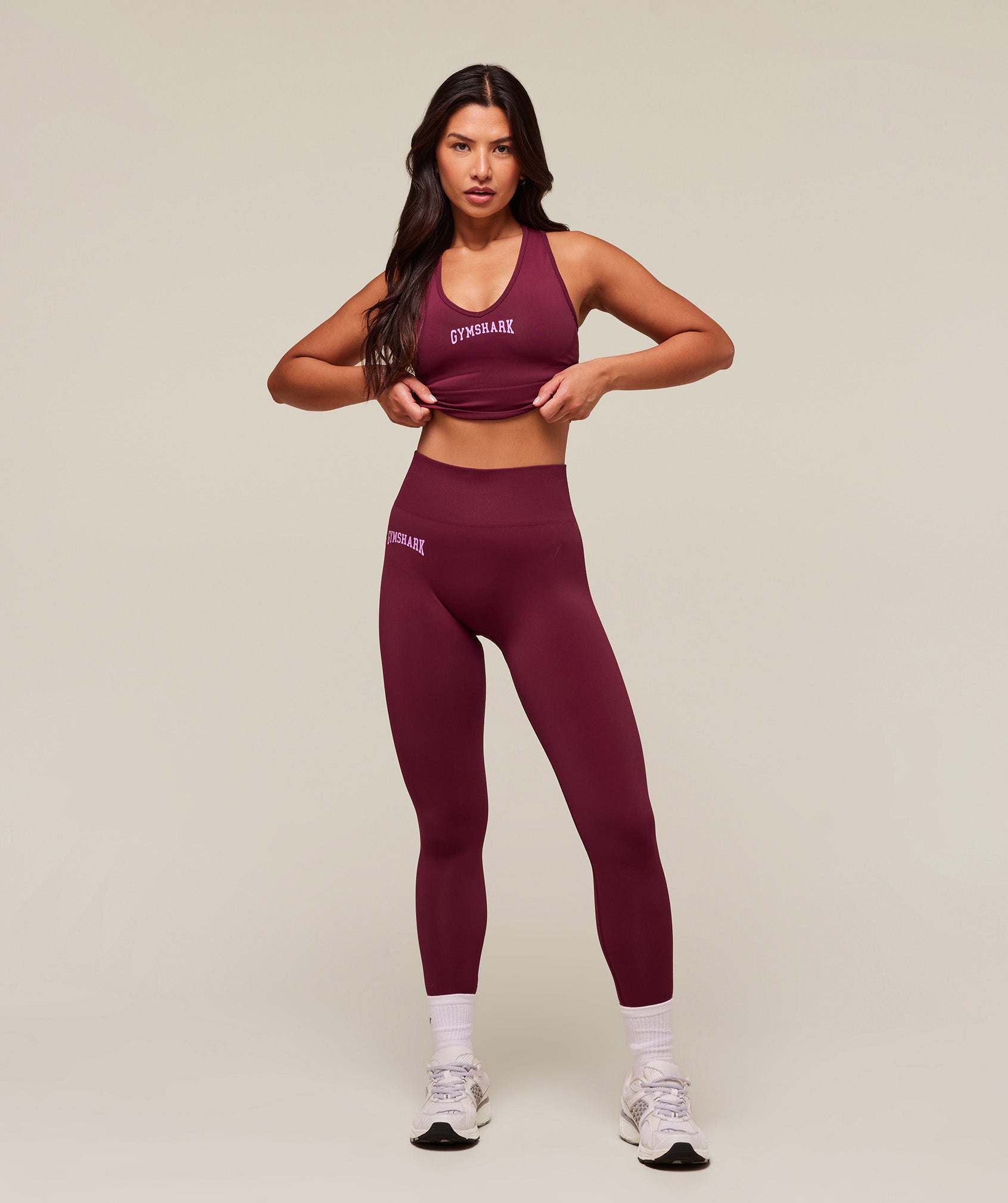 Women's Gymshark Everyday Seamless Graphic Leggings Strong Pink