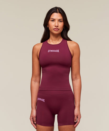 Women's Gymshark Everyday Seamless Graphic Tank Strong Pink