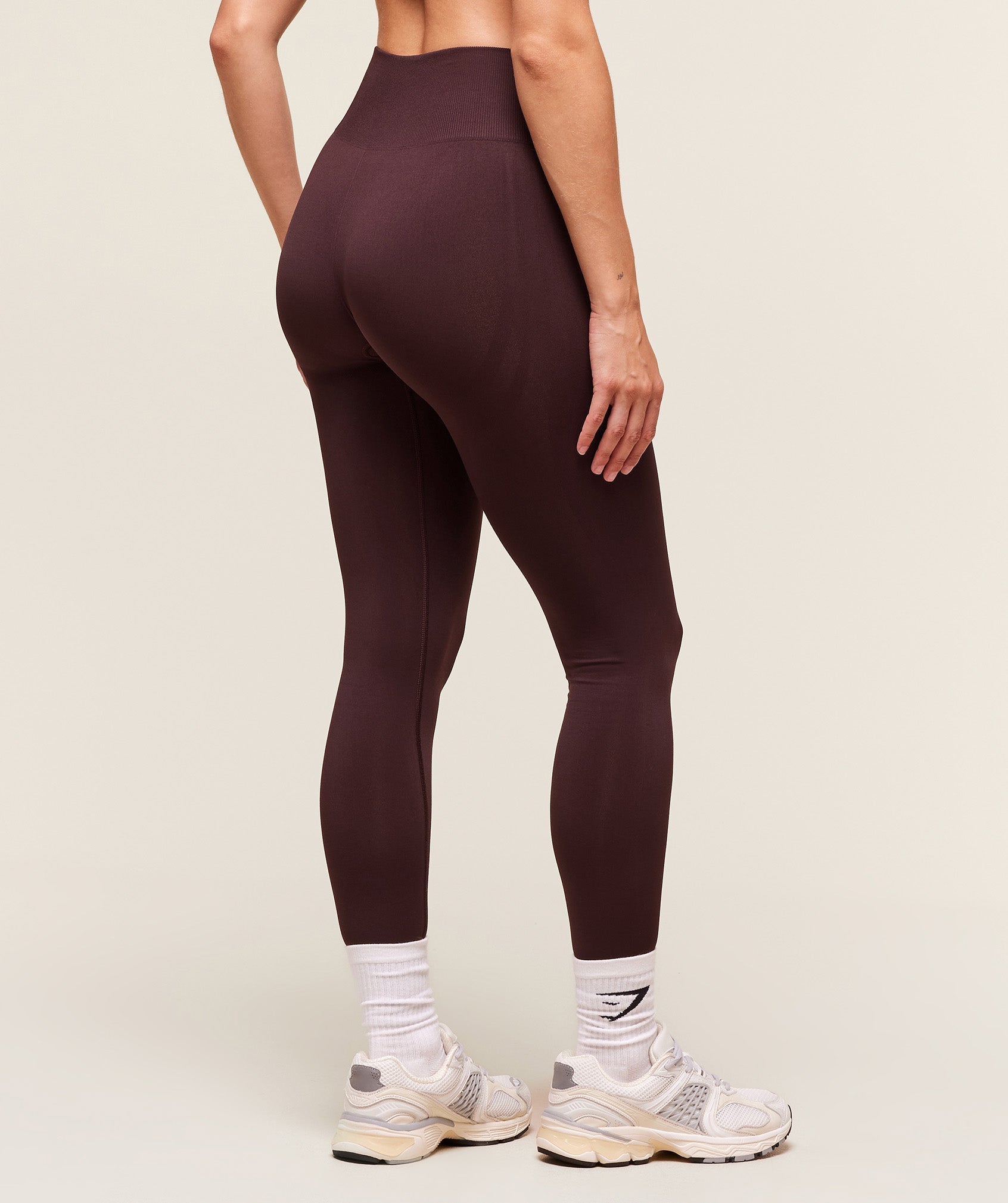 Gymshark Burgundy Mesh Leggings Everyday Seamless Two Tone