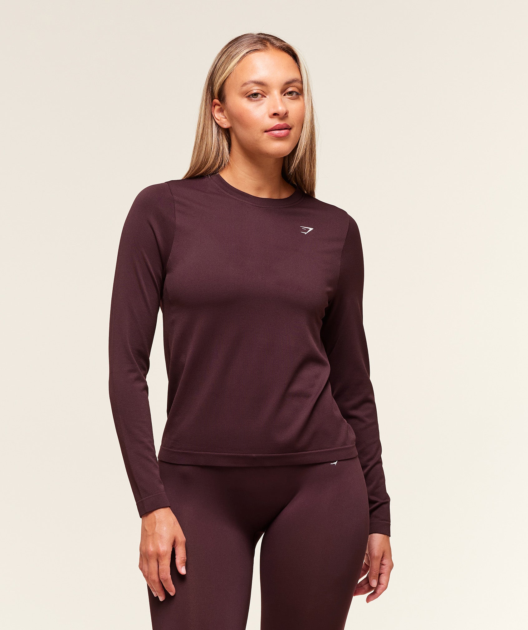 Women's Gymshark Everyday Seamless Long Sleeve Top Cherry Purple