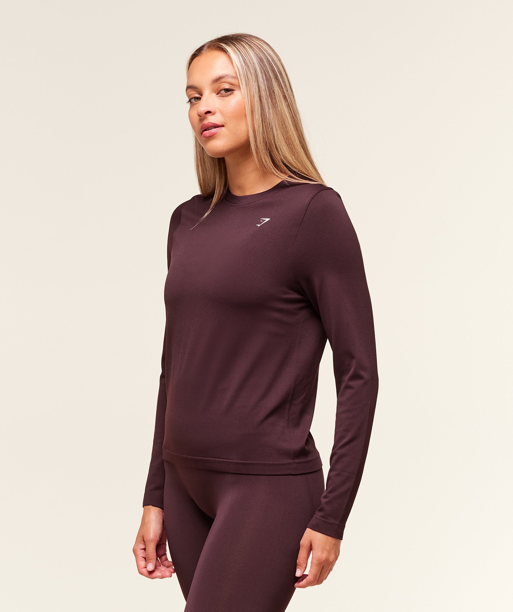 Women's Gymshark Everyday Seamless Long Sleeve Top Cherry Purple