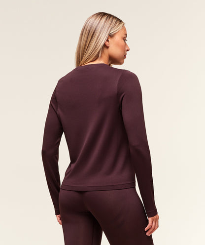 Women's Gymshark Everyday Seamless Long Sleeve Top Cherry Purple