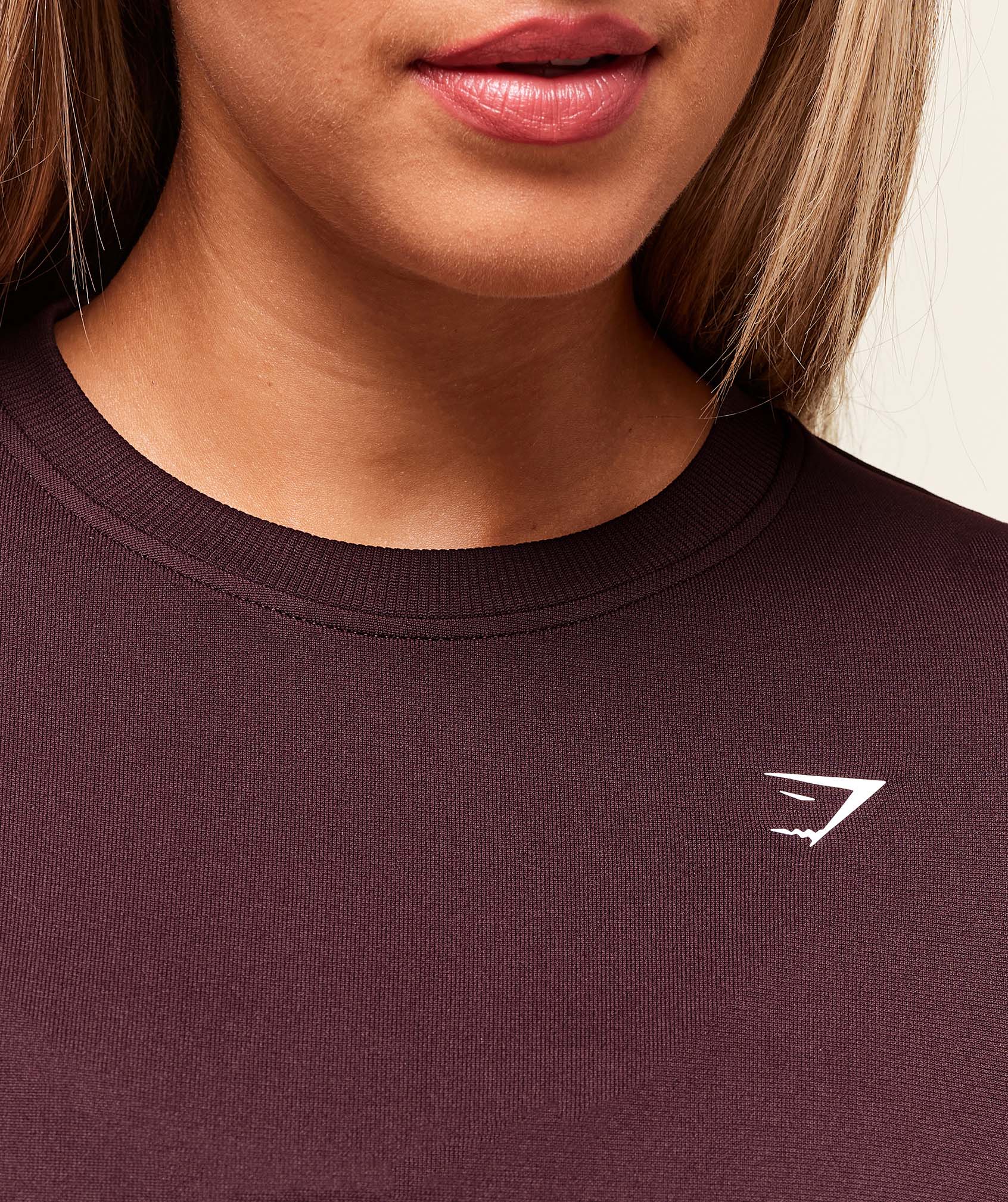 Women's Gymshark Everyday Seamless Long Sleeve Top Cherry Purple