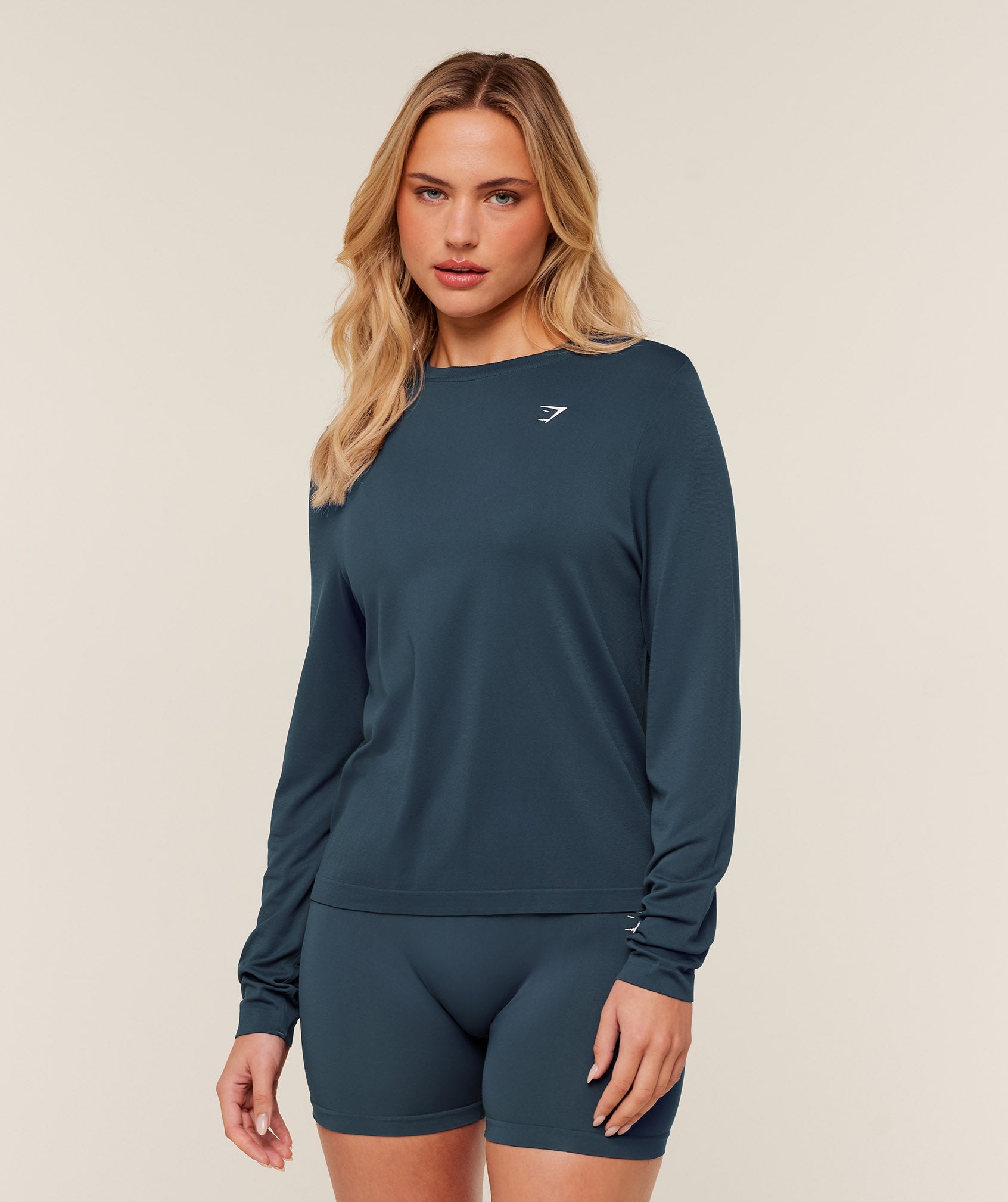 Women's Gymshark Everyday Seamless Long Sleeve Top Gs Stealth Blue