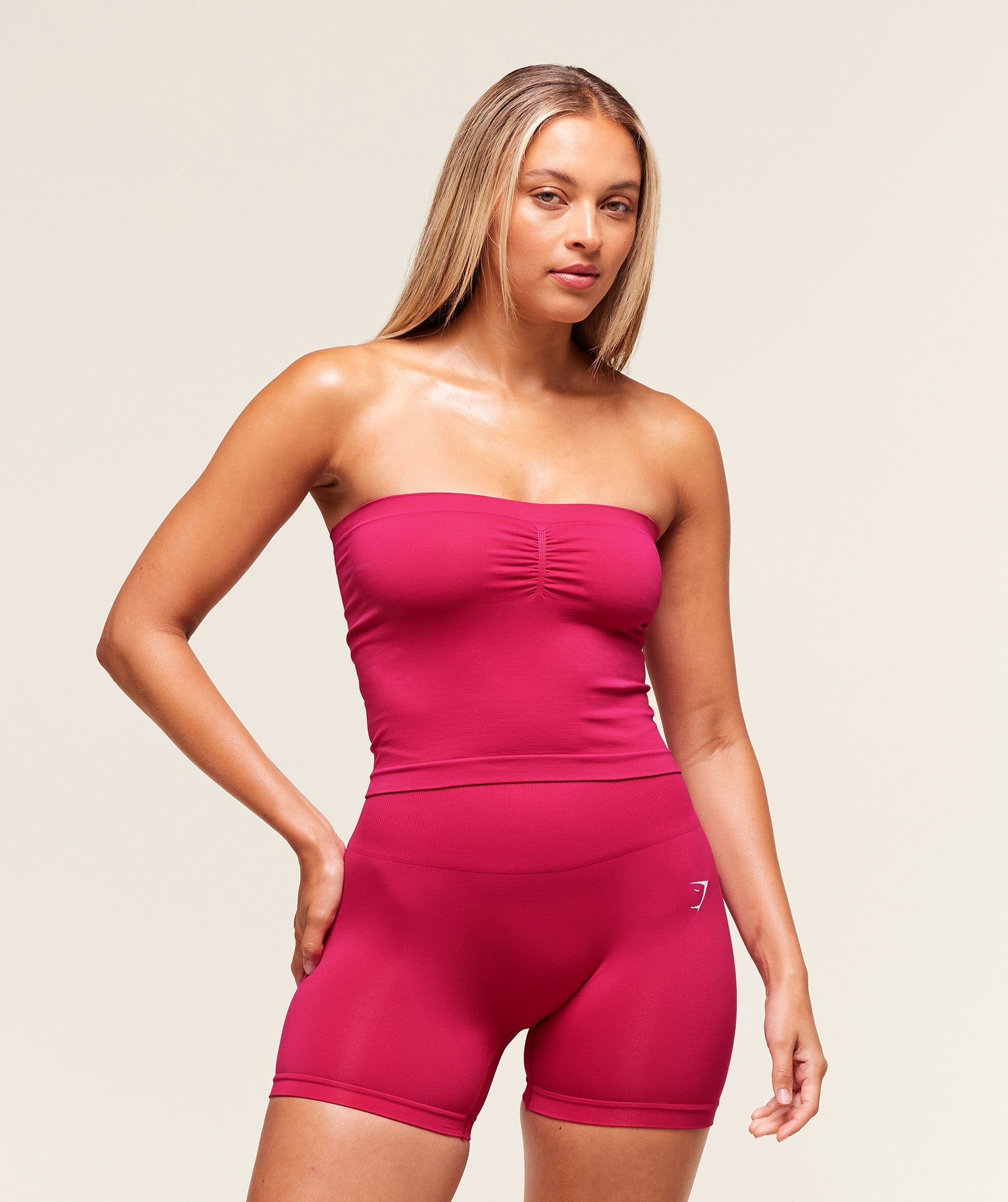 Women's Gymshark Everyday Seamless Midi Tube Top Build Pink