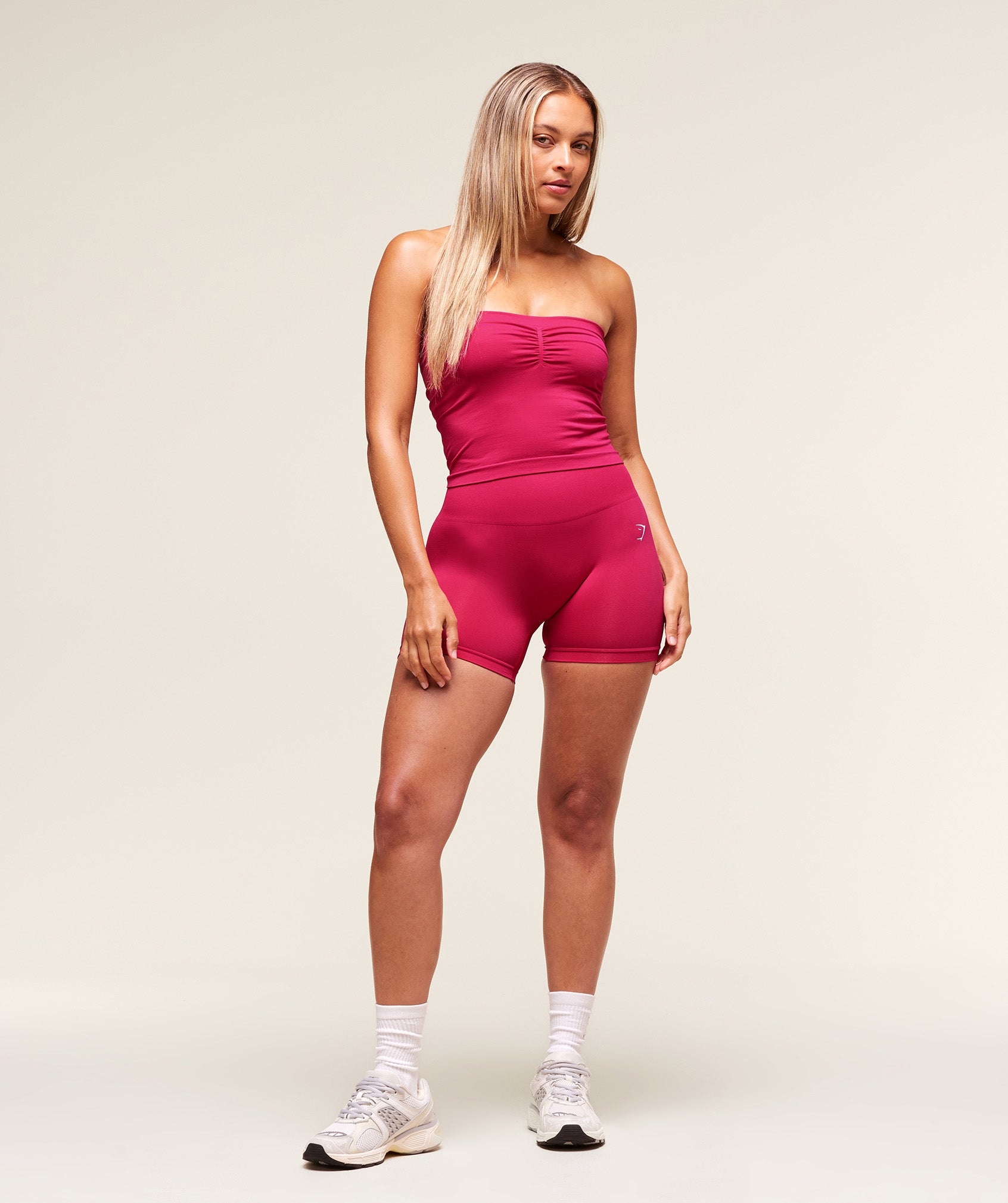Women's Gymshark Everyday Seamless Midi Tube Top Build Pink