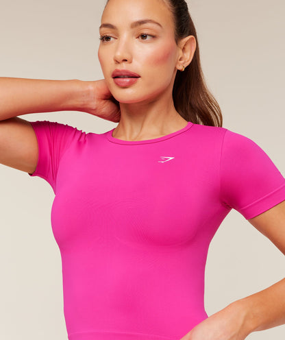 Women's Gymshark Everyday Seamless Short Sleeve Top Super-Set Pink