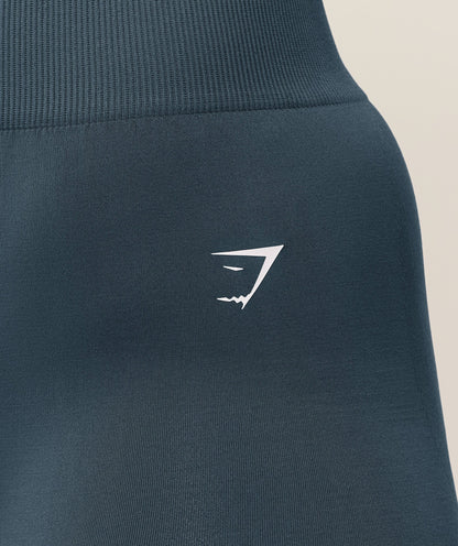 Women's Gymshark Everyday Seamless Shorts 2.0 Gs Stealth Blue