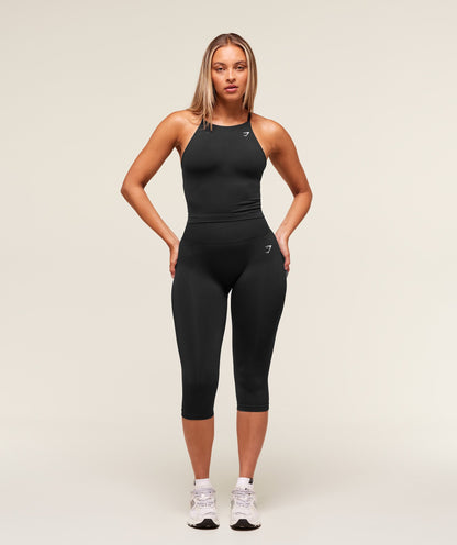 Women's Gymshark Everyday Seamless Capri Legging Black