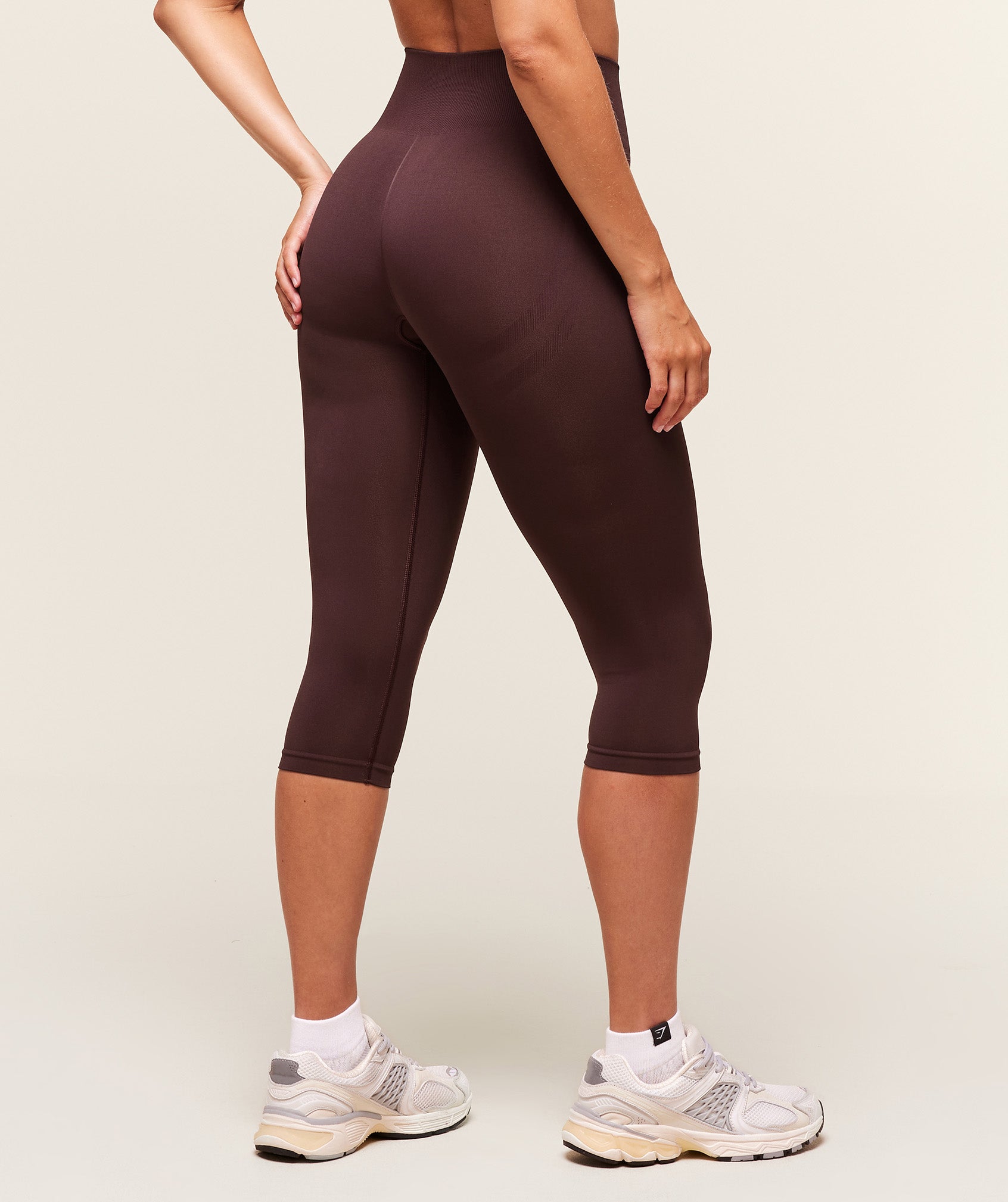 Women's Gymshark Everyday Seamless Capri Legging Cherry Purple