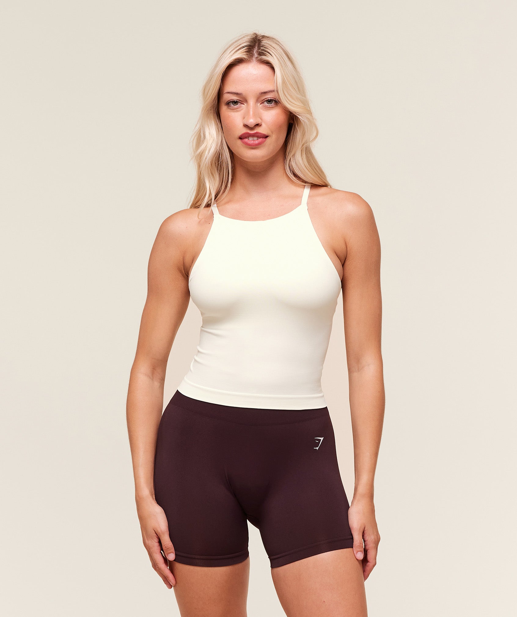 Women's Gymshark Everyday Seamless Tank With Shelf Soft White