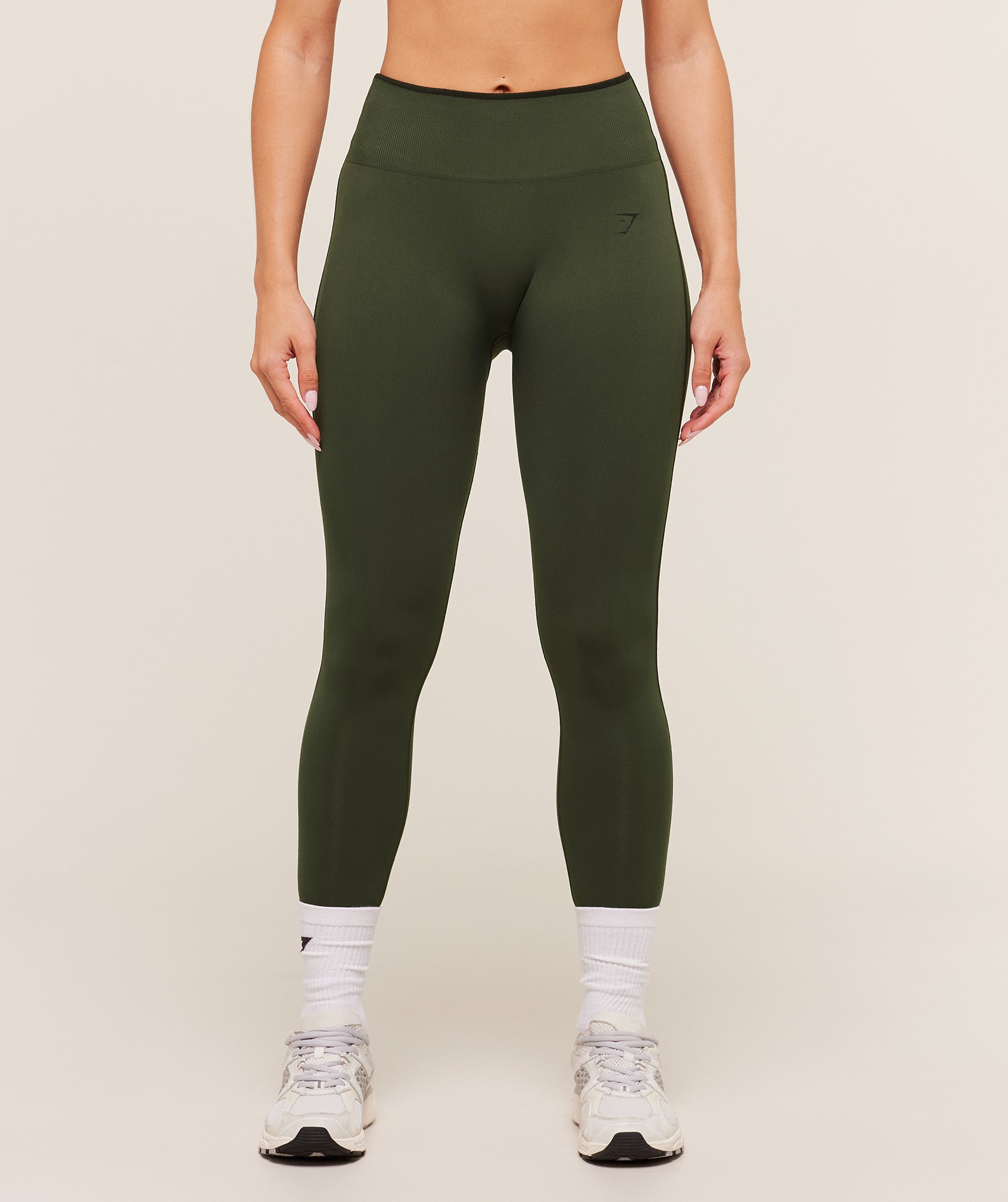 Women's Gymshark Everyday Seamless Contrast Legging Winter Olive