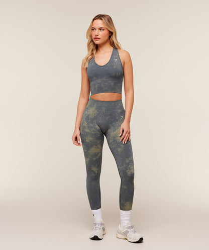 Women's Gymshark Washed Crop Tank Gs Onyx Grey Wash