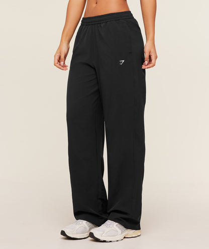 Women's Gymshark Training Everyday Woven Straight Leg Tall Pants Gs Black