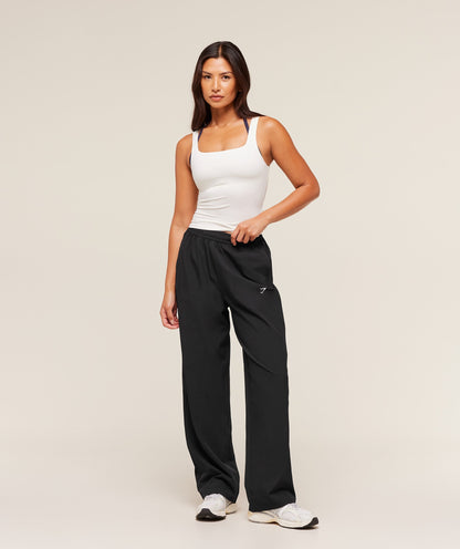 Women's Gymshark Everyday Woven Straight Leg Joggers Black
