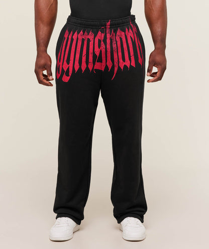 Gymshark Fade Graphic Straight Leg Jogger Gs Black