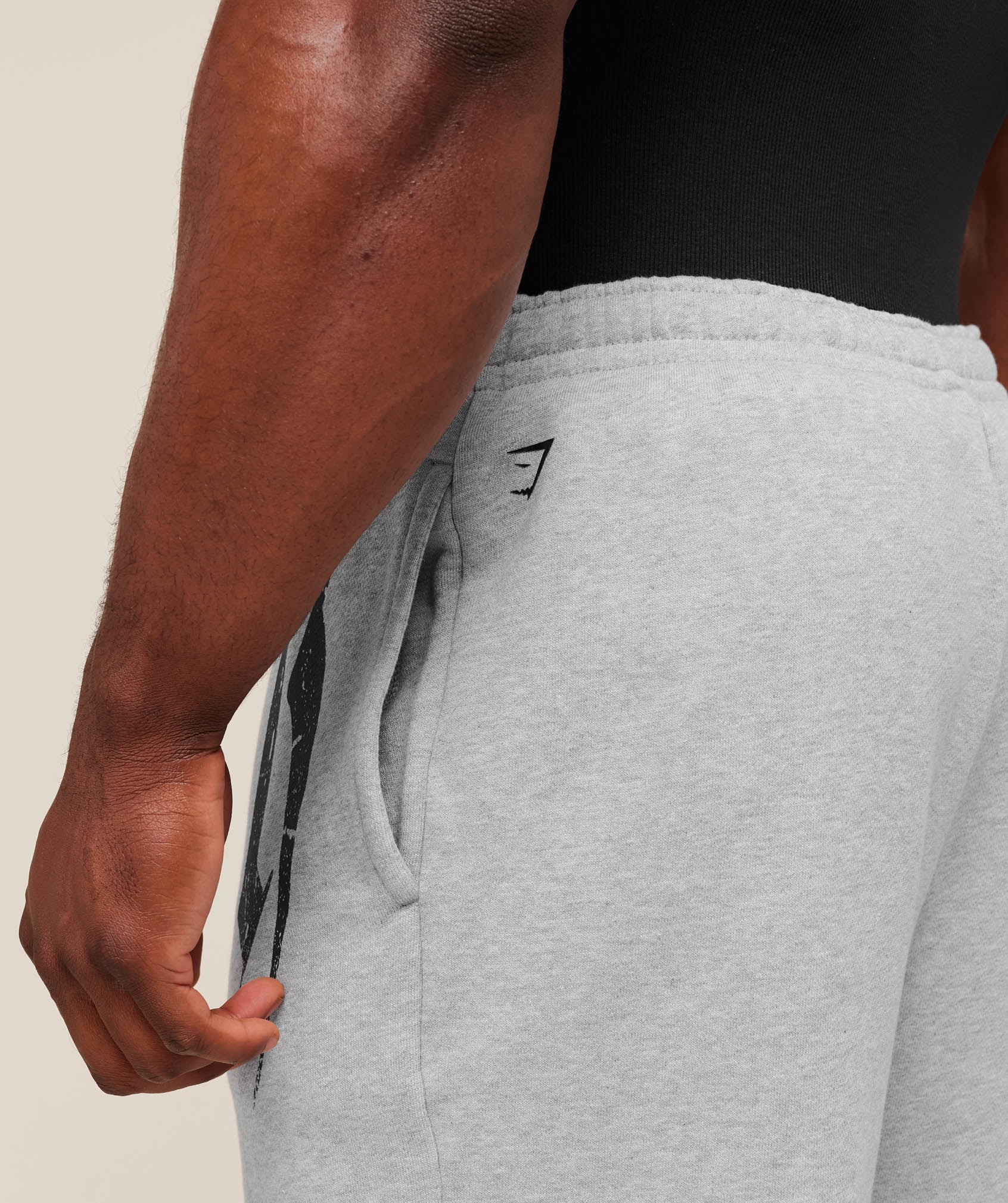 Gymshark Fade Graphic Straight Leg Jogger Light Grey Core Marl