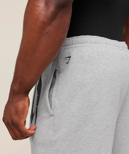Gymshark Fade Graphic Straight Leg Jogger Light Grey Core Marl
