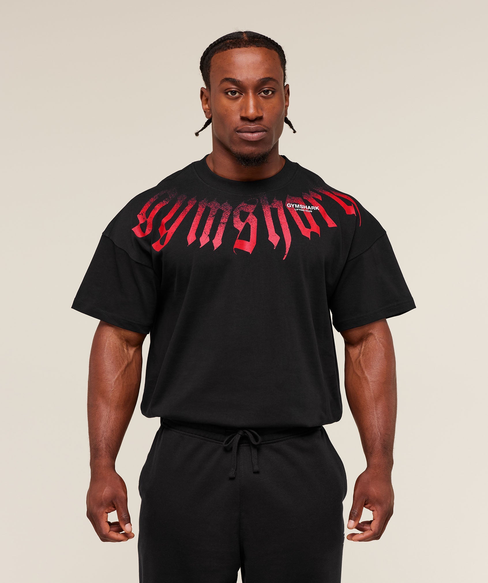 Gymshark Fade Graphic T-Shirt Gs Black