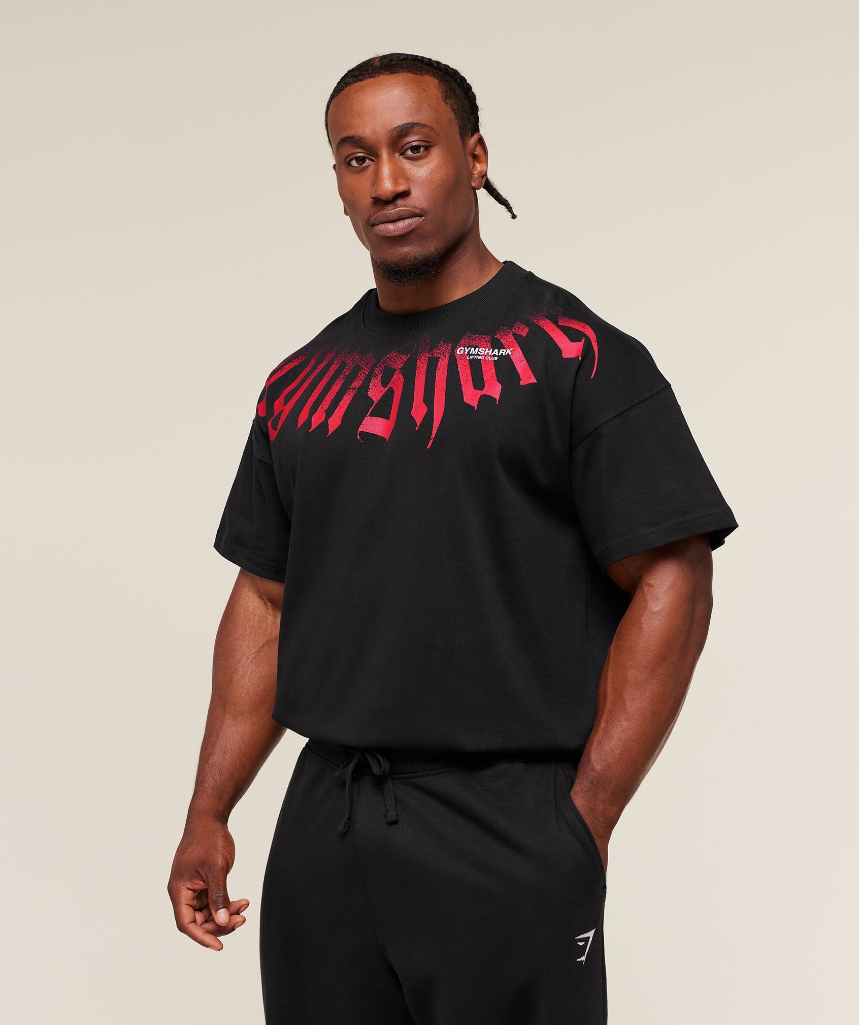 Gymshark Fade Graphic T-Shirt Gs Black